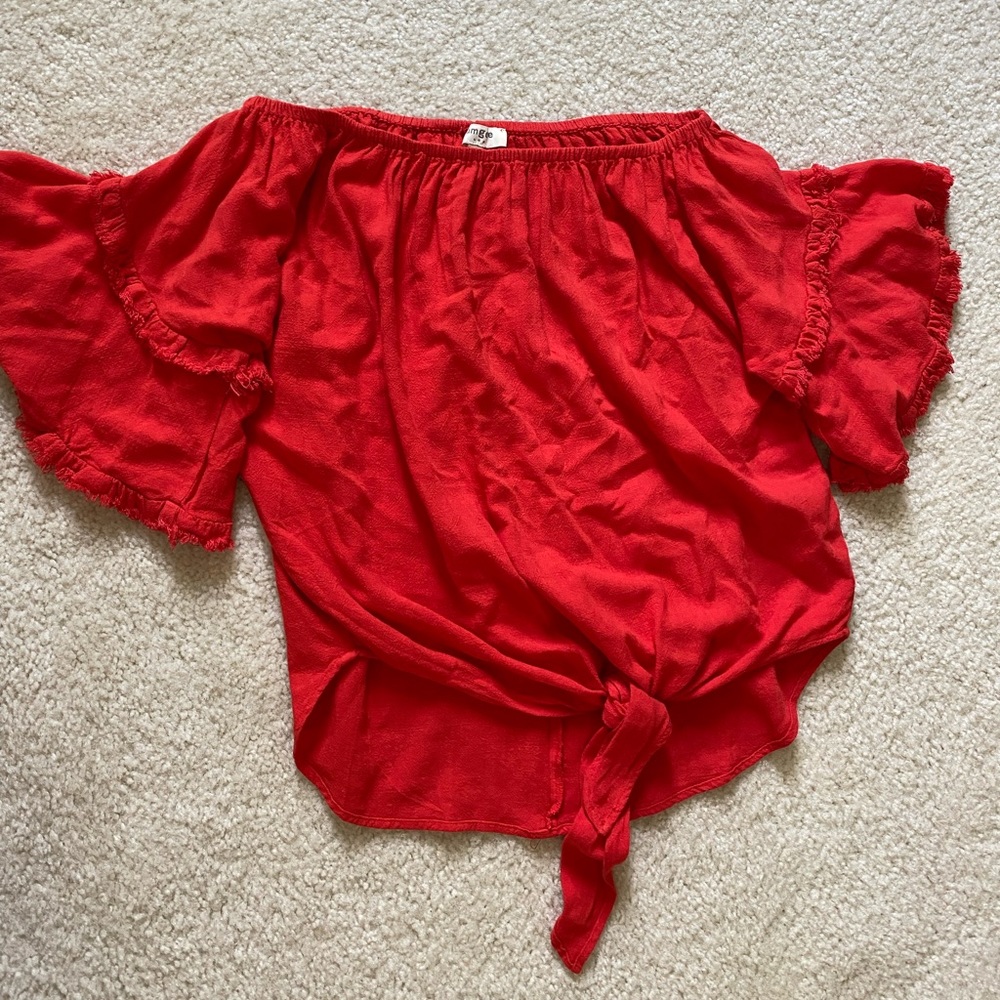 Women’s Red Off Shoulder Blouse